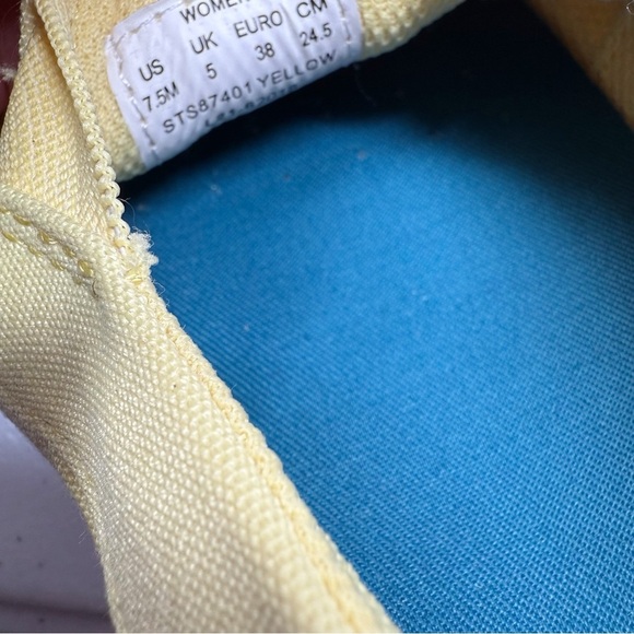 Sperry Women’s Yellow Canvas Slip-On Loafers Size 7.5M Comfort Casual Shoes - Picture 8 of 13